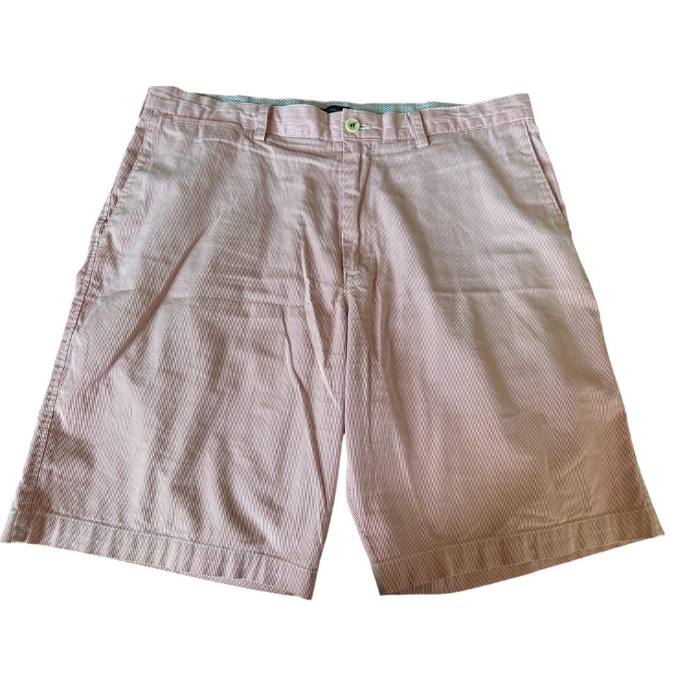 Banana Republic Cord Shorts Mens 38 Red White Pinstriped Corduroy Beach Preppy